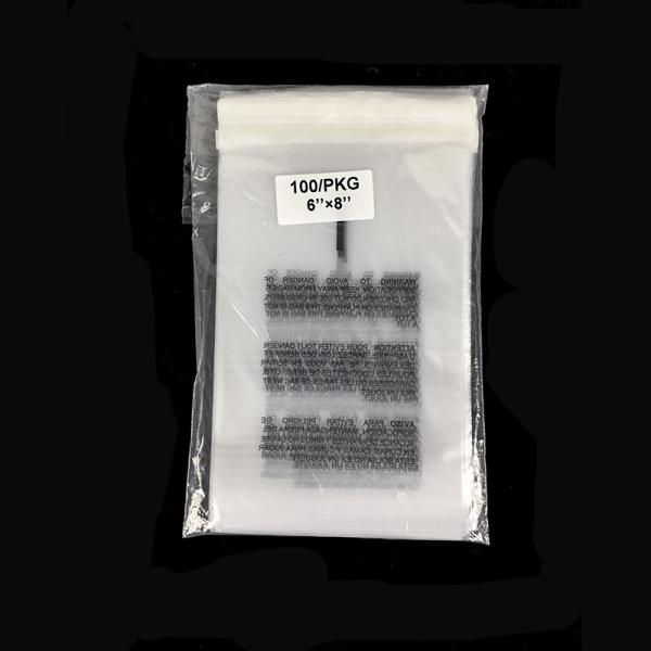 Quality Print Logo OPP Self Adhesive Plastic Bag With Suffocation Warning for sale