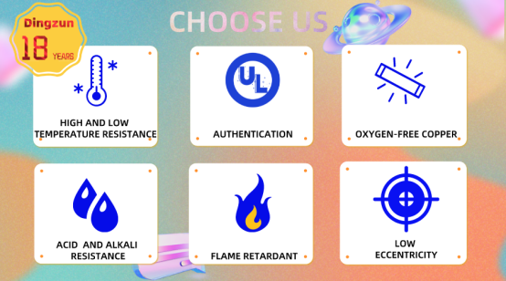 Dingzun Cable ETFE Insulation High Temperature Hook Up Wire 24AWG 250C