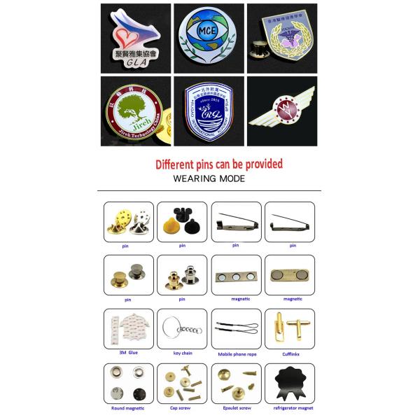 Personalized Custom Hard Enamel Lapel Pin Badges Scratch Proof Red Rose Pin Badge