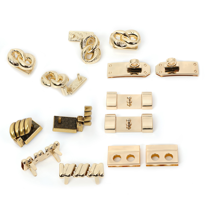 Metal Push Turn Handbag Lock Hardware Scratchproof Customizable