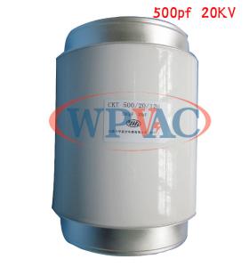 China Ceramic High Voltage Vacuum Capacitor Fixed Type CKT750/20/120 750pf 20KV on sale
