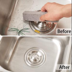 Pumice Stones for Cleaning Scouring Pad Grey Pumice Stick Cleaner for Removing Toilet Bowl Ring Bath Household