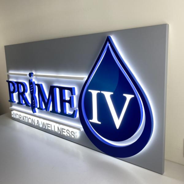 Quality 20mm Backlit Stainless Steel Letters SMD 5050 Led Illuminated Sign Boards for sale