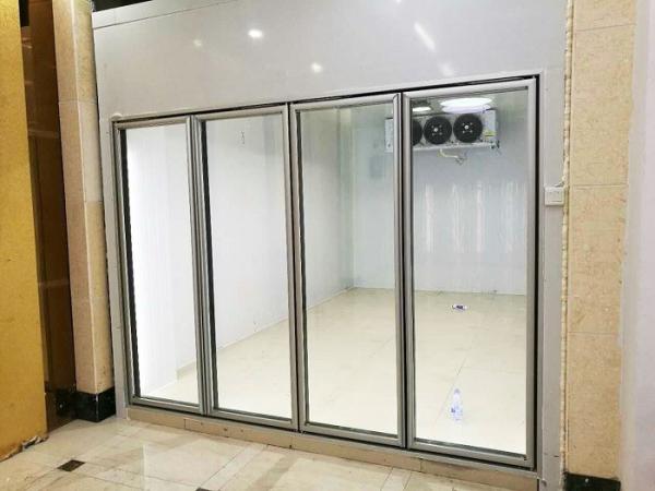Quality Custom Display Cold Room with 5 Glass Door / Walk In Cold Room 2 ~ 8 ºC for sale