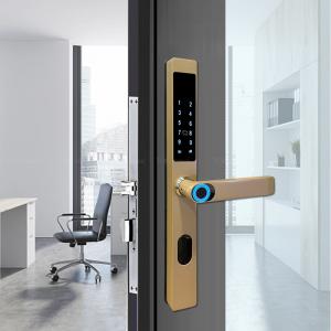 China Digital Sliding Door Biometric Lock Code Card Key Access Tuya Remote Control on sale