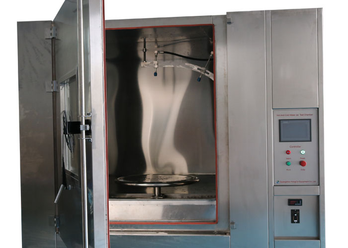 100 ~ 150MM Jet Distance Ingress Protection Test Equipment / IPX9K High Pressure Fan Spray Test Chamber
