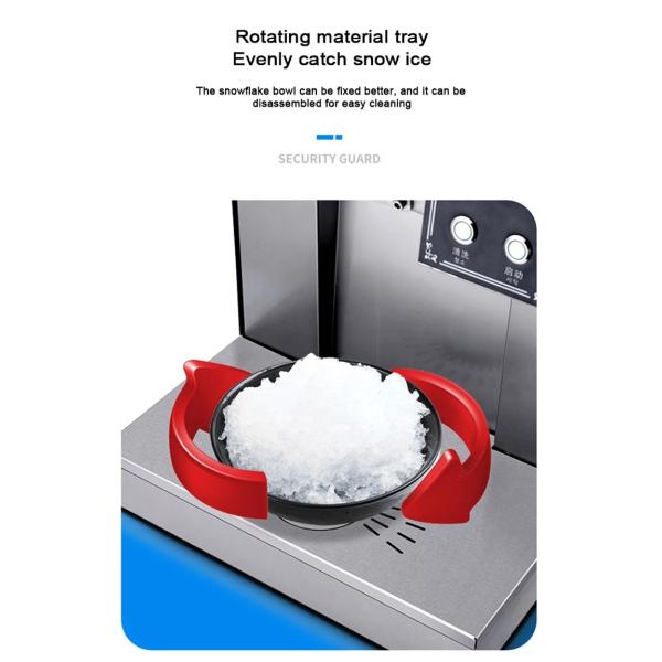 Rapid Production Snowflake Ice Machine with Low Noise Compressor 1300W Electric Automatic