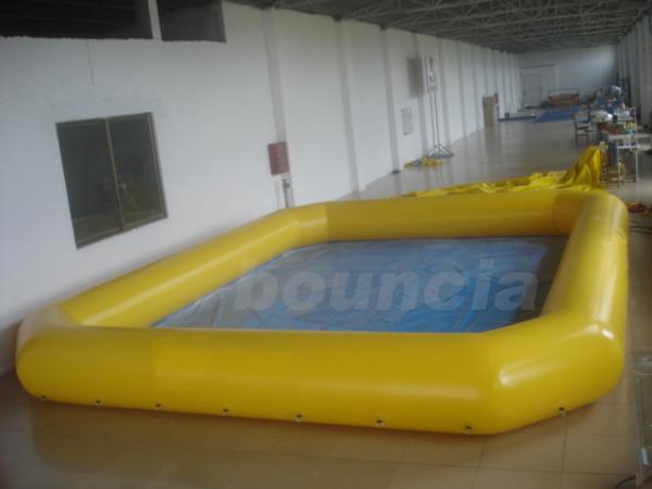 Quality Yellow Color Square Inflatable Water Pool For Paddle Boats for sale