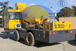 China 4 Wheels Self Loading Mobile Concrete Mixer , On Site Ready Mix Concrete Equipment on sale