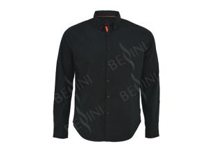 China Black Cool Style Custom Work Shirts With Collar Highly Comfortable And Durable on sale