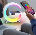 G Shape RGBIC LED Ambient Night Light With Speaker / Wireless Charger