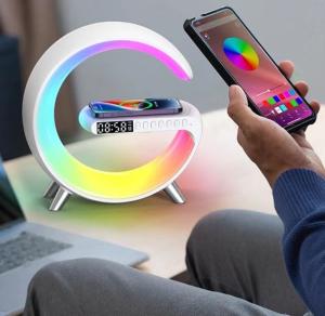 Buy cheap G Shape RGBIC LED Ambient Night Light With Speaker / Wireless Charger product
