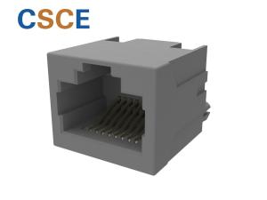 Buy cheap 125V 8P8C RJ45 Connector Single Port C Type Vertical 180 Degrees Mount Unshielded product