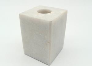 Buy cheap Square Stone Pillar Candle Holders Polished Finish Surface Moisture Resistant product