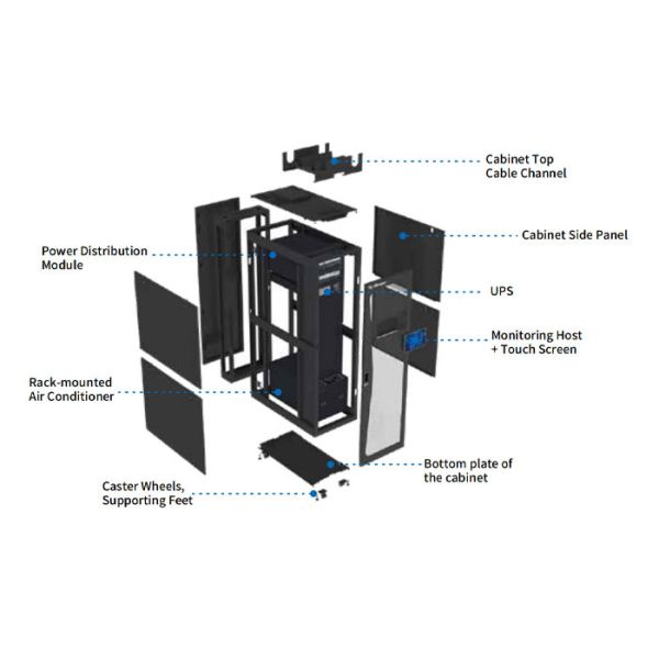 SMB Scalable Modular Data Center PDU Data Centre 26U Rack Cooling