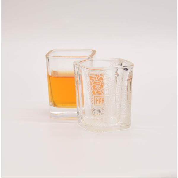 Brands Logo Square Shot Glasses , Wedding Shot Glasses For Sprit Drinking