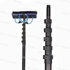 China 33 ft High Quality Professional Carbon Fiber Window Cleaning Pole or Outdoor Indoor Use Solar Cleaning Panels on sale