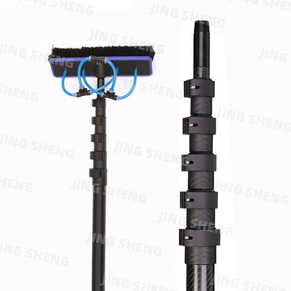 33 ft High Quality Professional Carbon Fiber Window Cleaning Pole or Outdoor Indoor Use Solar Cleaning Panels