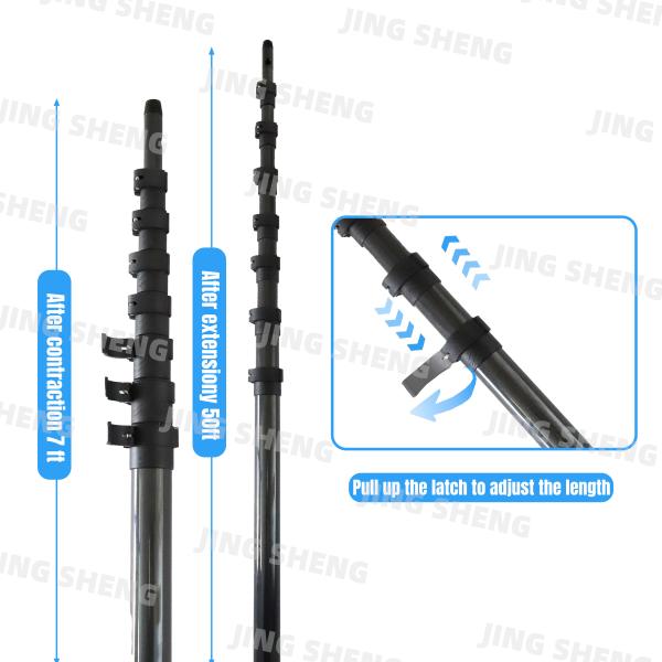 39ft High Quality Professional Carbon Fiber Window Cleaning Pole or Outdoor Indoor Use Solar Cleaning Panels