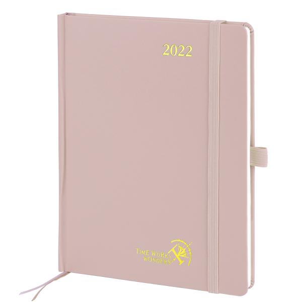 Quality 2023 Custom Hardcover Planner 80GSM Light Pink 2 Pages Per Week for sale