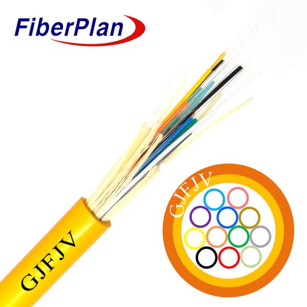 Quality Indoor Ribbon Tight Buffer Distribution G652D Om3 Om4 Fiber Optic Cable GJFJV for sale