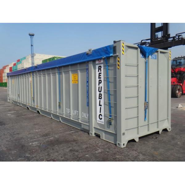 Durable Side Loading Shipping Containers , Open Shipping Container for Waste Material