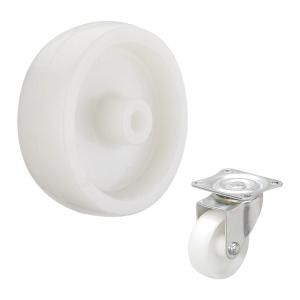 75mm White  80KG Load Capacity Nylon Castor Wheels