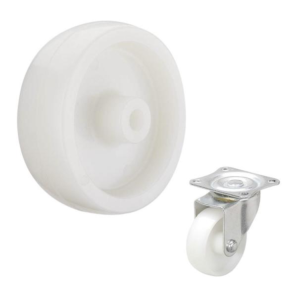 Quality 75mm White  80KG Load Capacity Nylon Castor Wheels for sale