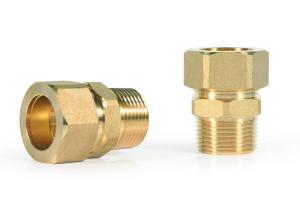 Buy cheap 1/2&quot; Comp X 3/4&quot; NPT Compression Union Fitting , OEM Brass Compression Union product