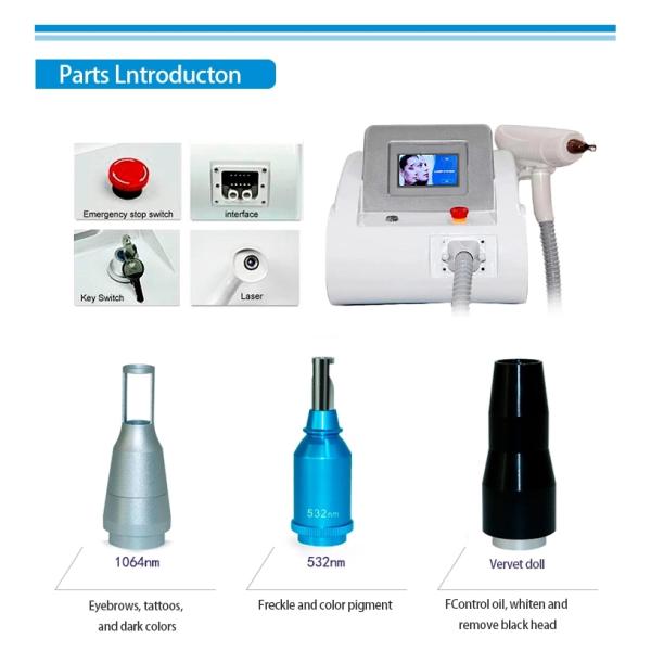 Q Switch 1064 532 ND YAG Laser Tattoo Removal Carbon laser peel peeling machine