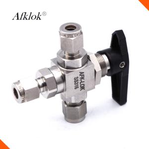 High Pressure Stainless Steel Ball Valve High Temp Resistant 3000PSI 3 Way 1/2