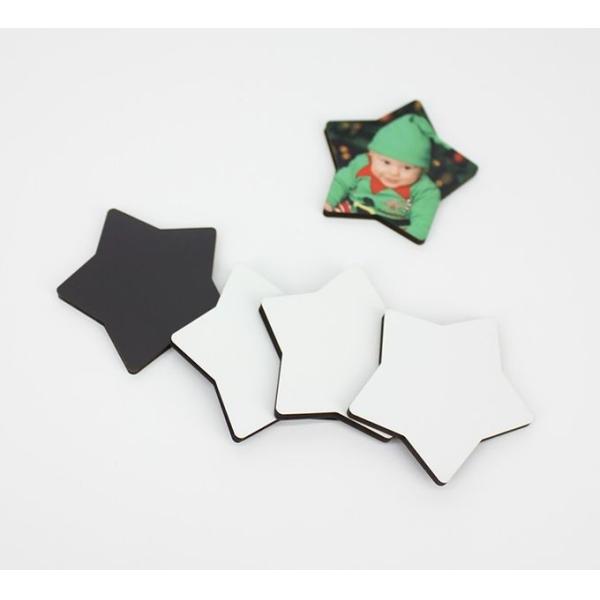 Top Rated Star Shape 60x57mm Sublimation Blank Refrigerator Stickers for Decoration
