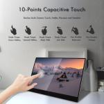LCD Gaming 15.6 Inch 4K Portable Touch Monitor Screen USB C Input for PC PS4 Mac
