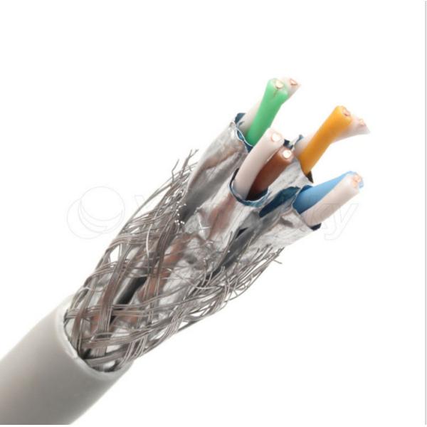 Al Foil 0.58mm Conductor HDPE PVC Insulation SFTP Cat6a Cable , Ethernet Cat6a Cable