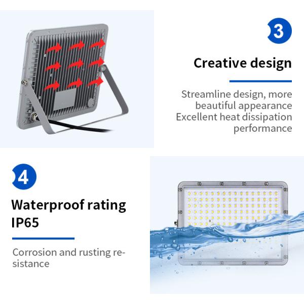 OEM ODM 9000LM 100w 150w 200w LED Flood Light IP65 Waterproof
