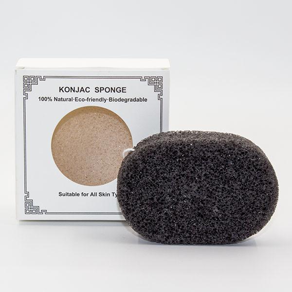Quality Charcoal Exfoliating Konjac Sponge For Deep Pore Cleansing for sale