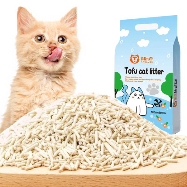 Quality OEM ODM Tofu Cat Litter Green Tea Tofu Sand Litter Bulk Flushable Soy Kitty Litter for sale