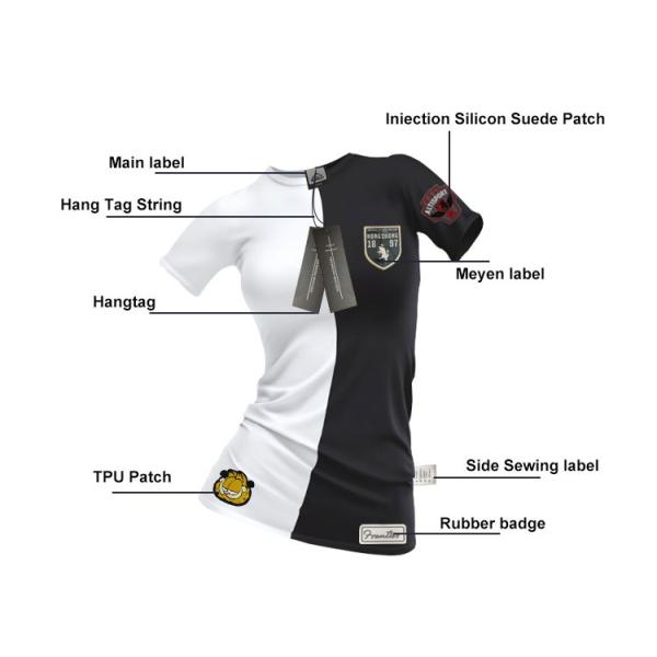 Printed cotton clothing tag example