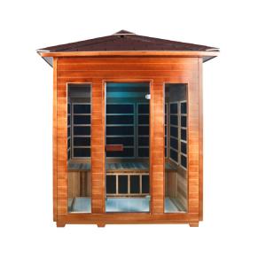 Buy cheap Red Cedar Far Infrared Outdoor Dry Sauna Room Carbon Panel 4 Person Size product