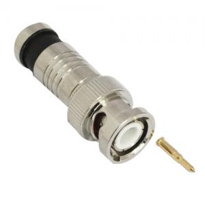Buy cheap RG59 Compression BNC Male CCTV Coaxial Connector Zinc Alloy with a Copper Pin product