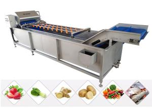 13.8KW Vegetable Fruit Washing Machine Salad Lettuce Spinach Processing Line