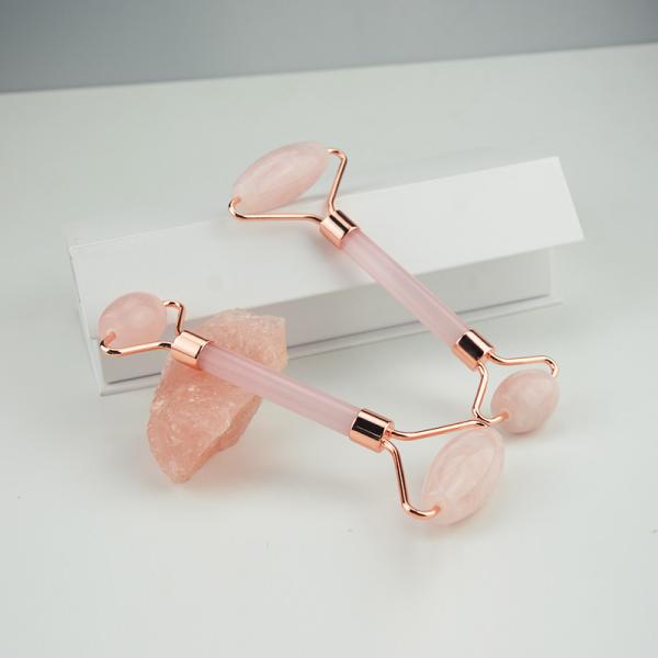 Quality Non Squeaky Pink Acrylic Intermediate Face Jade Rollers Reducing Winkles for sale