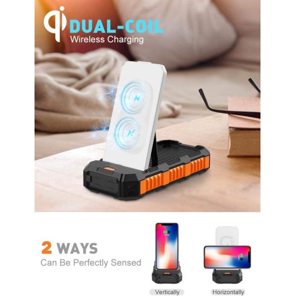 Solar System Power Bank Solar Panel Phone Charger 5000mAh 100000mAh ABS Material