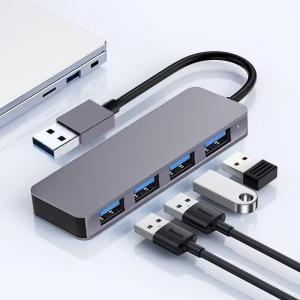 High Speed 4 Port USB 3.0 HUB 5Gbps USB C Portable With Power Adapter for PC Mac Laptop