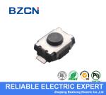 SMD / SMT Miniature Tactile Switch With Lead Free Long Travel Black Button