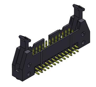 Quality 2.00mm Ejector Header Dual Row Right Angle Type Nylon9T 10-68Pin for sale