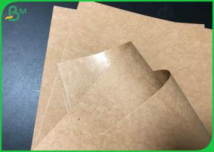 China Stiffness 15g PE Coated 250gsm Brown Food Grade Paper For Disposable Bowl on sale