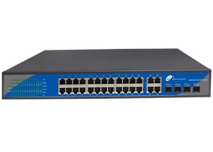 China Gigabit 24 Port POE Switch with 24 POE Ports and 4 Uplink Ports and 4 SFP Slots on sale