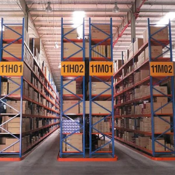 100% Accessibility VNA Pallet Racking Higher Density Warehouse Pallet Shelving 4-6 Levels