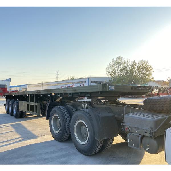 Quality 2 3 4 Axles Flatbed Semi Truck Trailers Vehicle Master 50# for sale